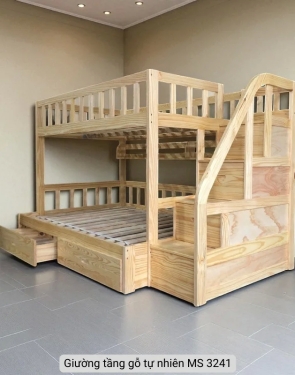 Giường tầng gỗ tự nhiên