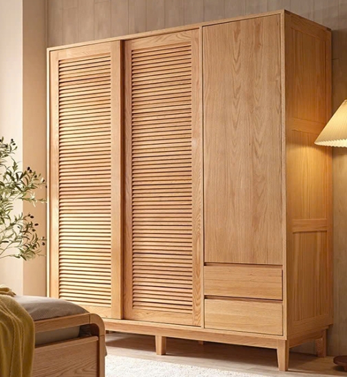 Tủ Áo Gỗ Sồi Phong Cách Vintage