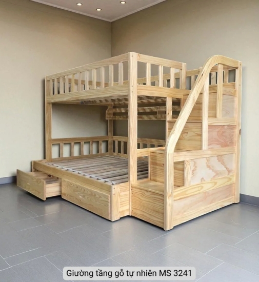 Giường tầng gỗ tự nhiên