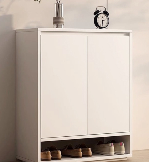 Tủ Giày Gỗ MDF Màu Trắng Tối Giản